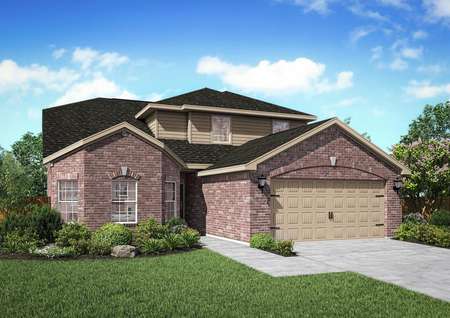 Beautiful Cypress home rendered with brick and siding