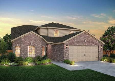 Rendering of the Cypress home at dusk