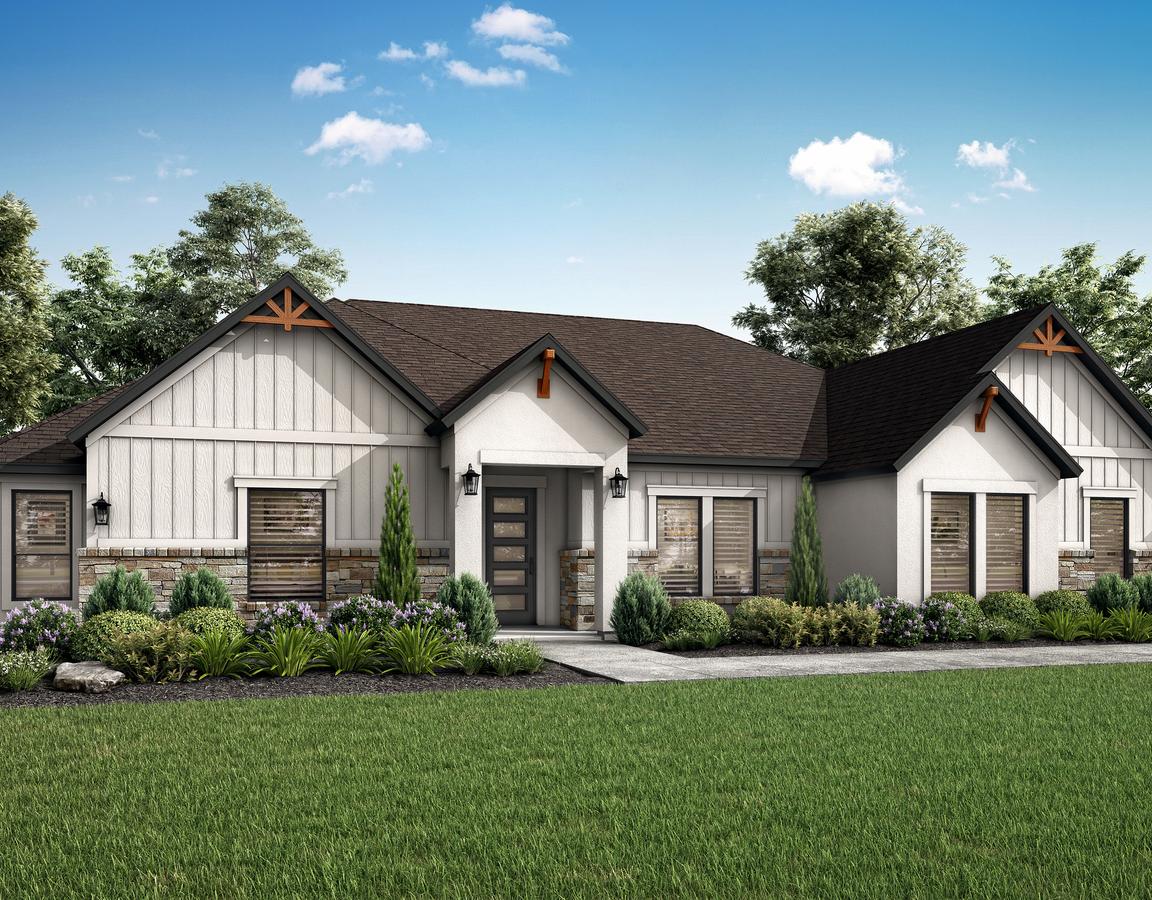 The Overholser has a beautiful, white exterior with stucco, siding and stone.