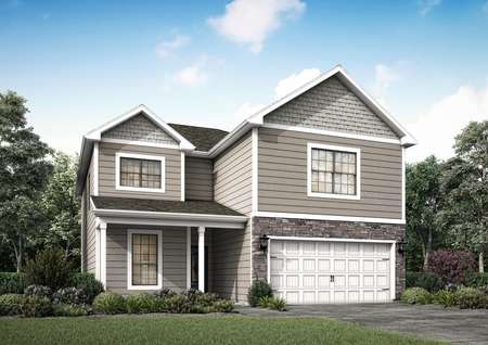 Artist rendering of the two story Waverly plan by LGI Homes.