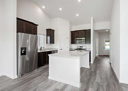 Beautiful kitchen with granite countertops and stainless steel appliances