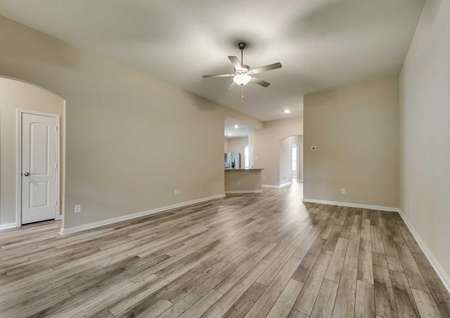 The Ontario has an incredible open layout with luxury vinyl plank flooring.