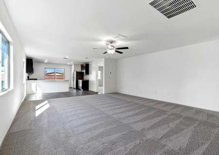 Spacious family room, perfect for game nights or lounging with family.