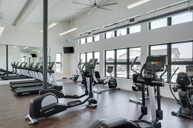 Fitness Center at Club Liberty with exercise equipment.