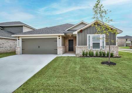 The one-story Keystone floor plan is beautiful inside and out!
