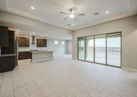 Spacious family room off the kitchen.