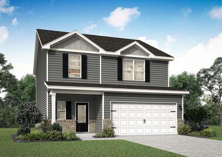 The Camden is a lovely two story home with a beautiful 3/4 lite door