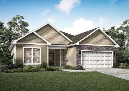 Artist rendering of the single story Anna plan by LGI Homes.