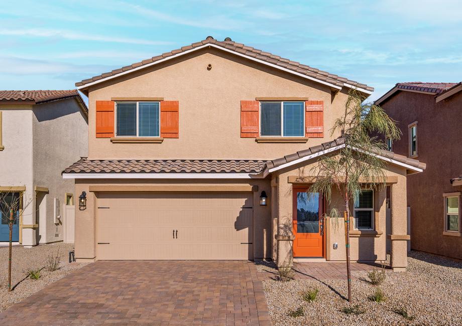 The Stella A is a beautiful two story home with stucco!