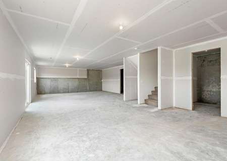 Spacious unfinished basement