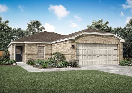 Rendering of the Bay plan with exceptional curb appeal.