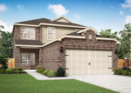 This spacious new home offers sizable bedrooms and a grand entertainment space.