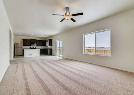 Spacious family room, perfect for game nights or lounging with family.